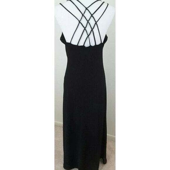 CACHET~Women's Size 12~Black Sleeveless Party Prom Maxi Dress. - Picture 3 of 7